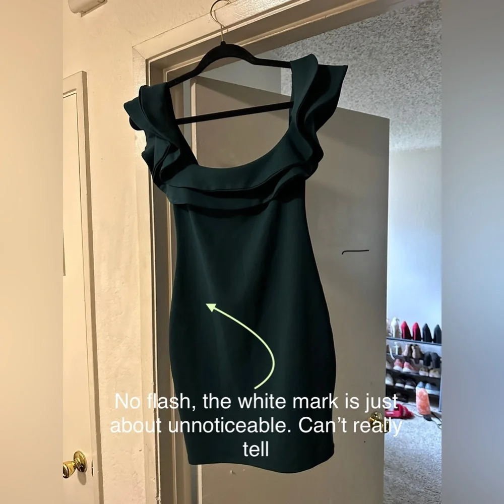 Mind Code Green Ruffle Dress Size Small - Picture 10 of 16